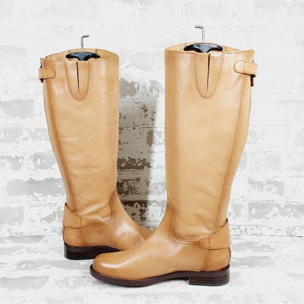 Sam Edelman Mikala Whiskey brown Leather tall Riding Boots - Picture 3 of 10